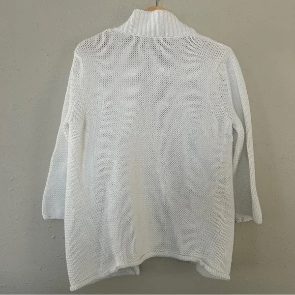 Chico’s White Chunky Cardigan Casual Comfy Neutral Winter XL - Picture 3 of 4